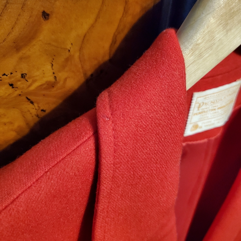 Pendleton Red Wool Blazer Jacket Size 14 - image 5